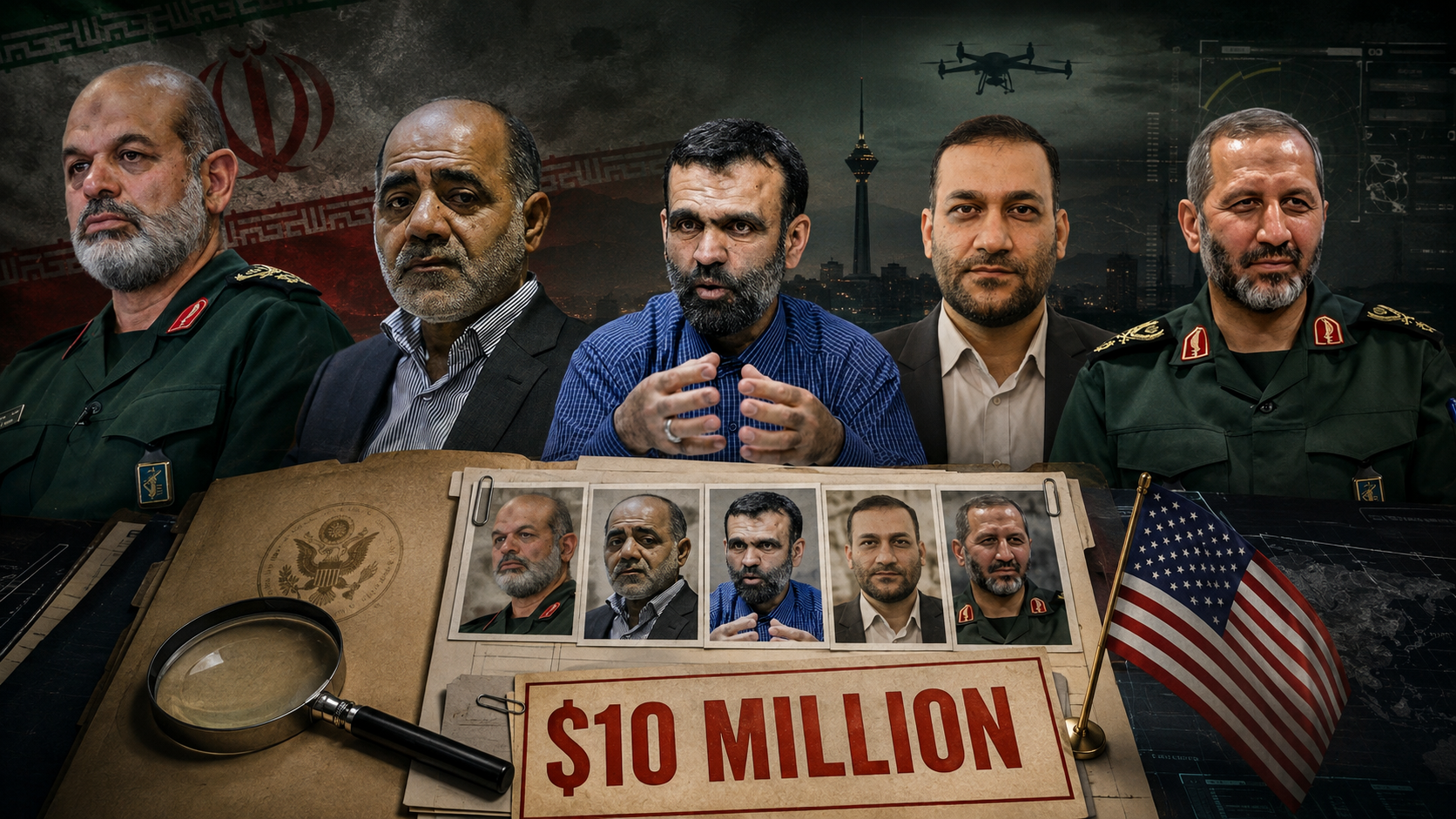 24 Agosto 2026 – Taglia da 10 milioni di dollari su 5 leader iraniani