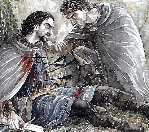 Illustrazione - “Aragorn e Boromir” di Anke Eissmann
