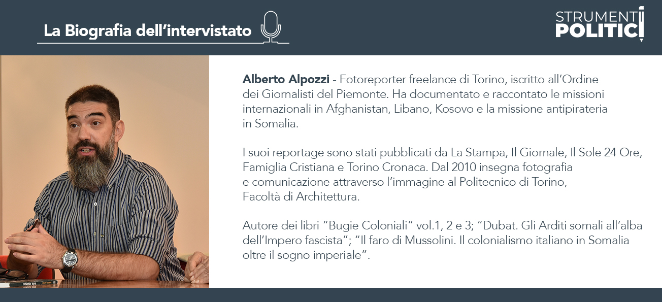 Infografica - La biografia dell'intervistato Alberto Alpozzi