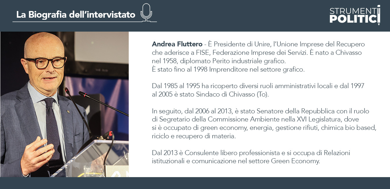 Infografica - La biografia dell'intervistato Andrea Fluttero