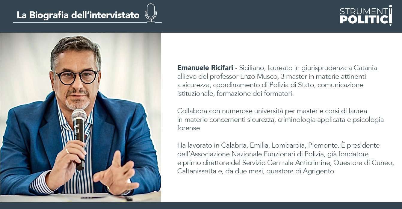 Infografica - La biografia dell'intervistato Emanuele Ricifari