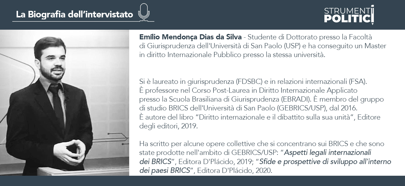 Infografica - La biografia dell'intervistato Emílio Mendonça Dias da Silva
