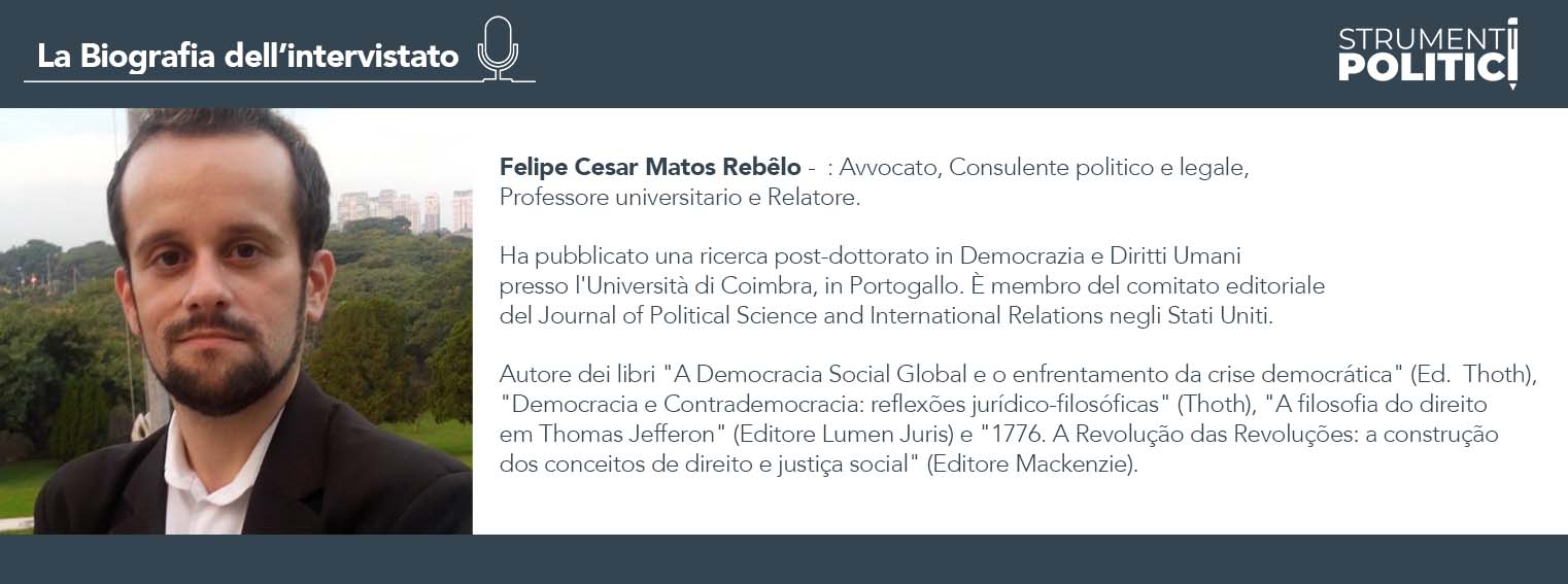 Infografica - La biografia dell'intervistato Felipe Cesar Rebêlo