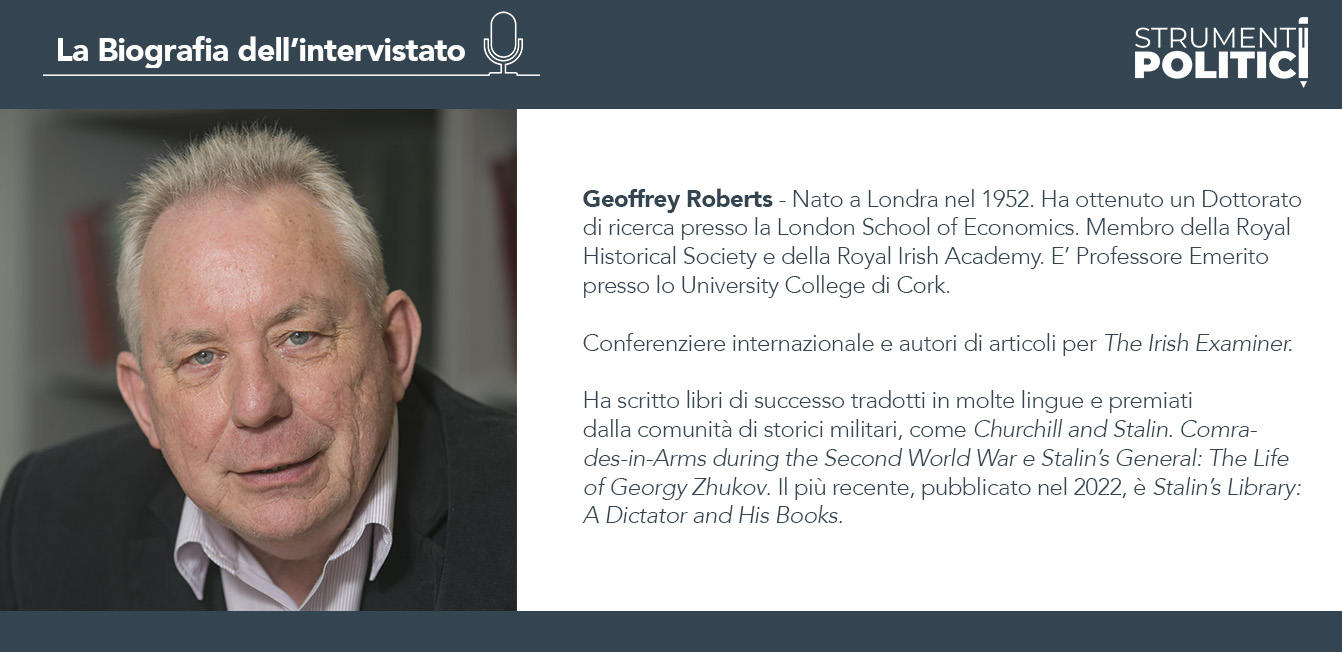 Infografica - La biografia dell'intervistato Geoffrey Roberts