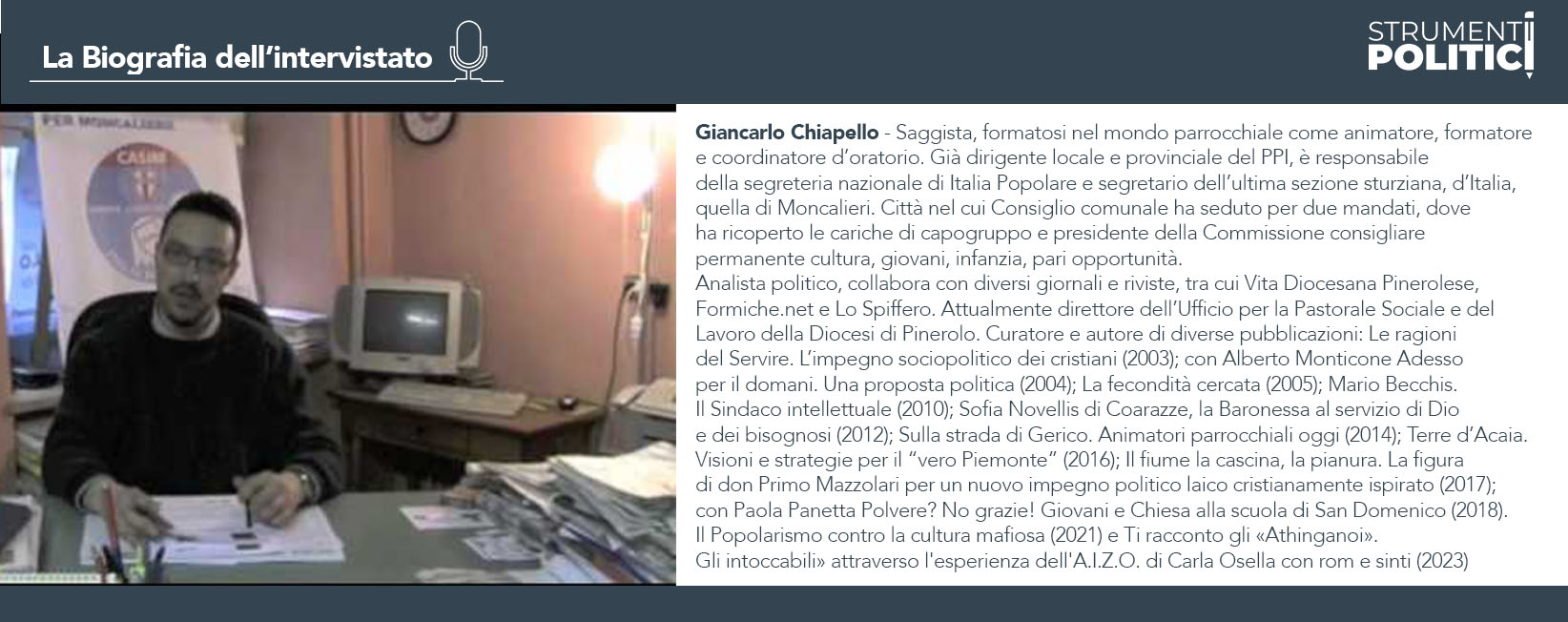 Infografica - La biografia di Giancarlo Chiapello