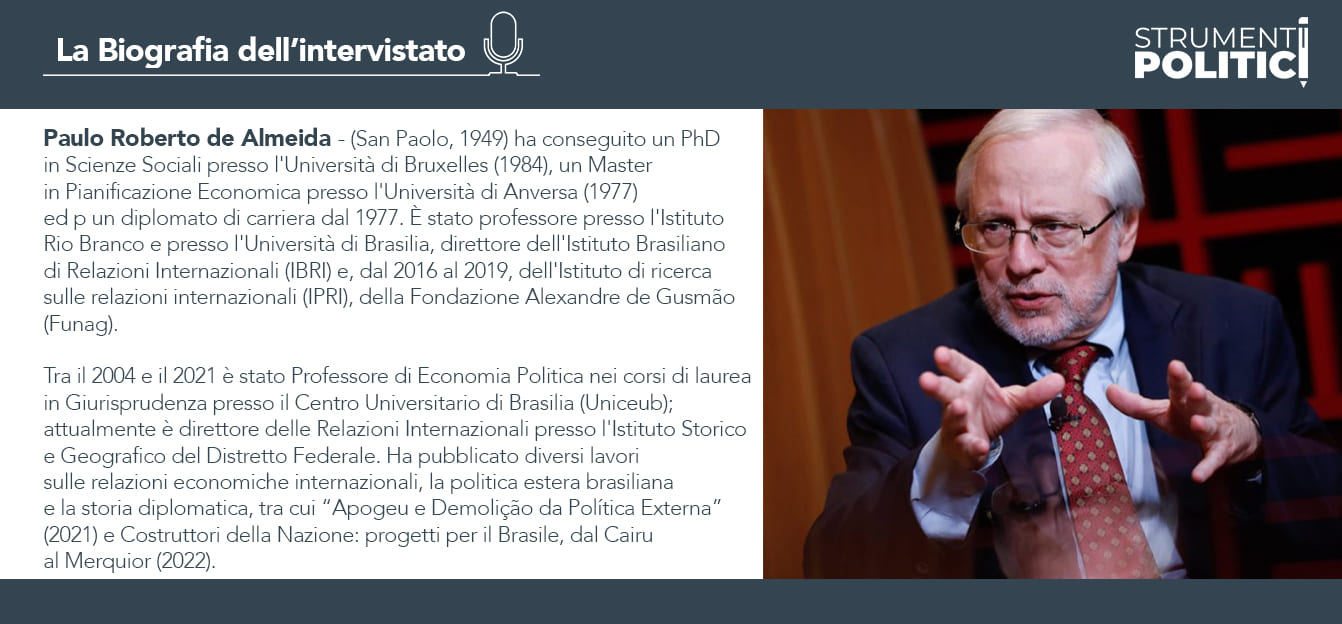 Infografica - La biografia dell'intervistato Paulo Roberto de Almeida