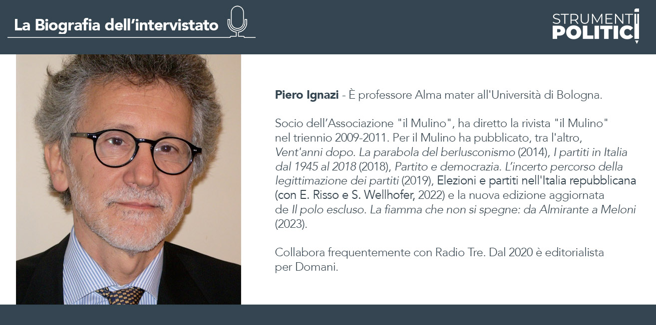 Infografica - La biografia dell'intervistato Piero Ignazi