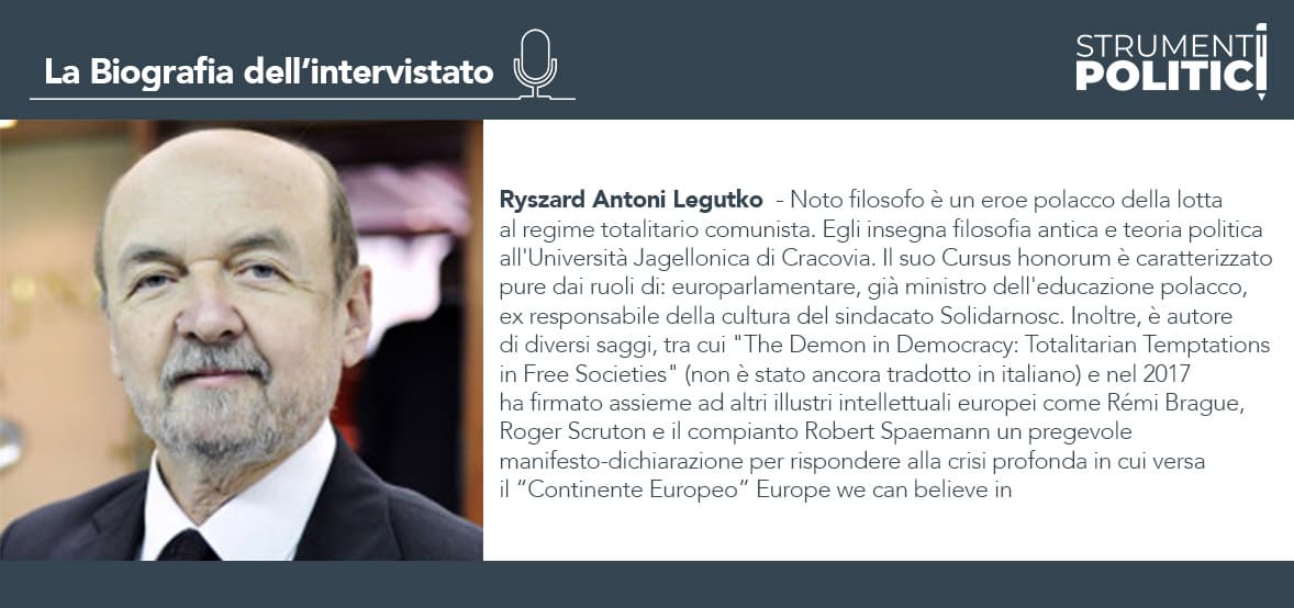 Infografica - La biografia dell'intervistato Ryszard Antoni Legutko