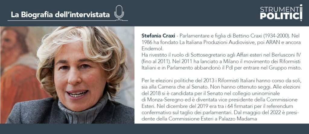 Infografica – La Biografia dell’intervistata Stefania Craxi 