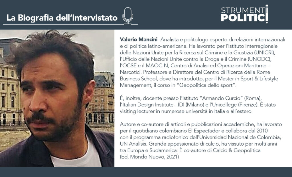 Infografica - La biografia dell'intervistato Valerio Mancini