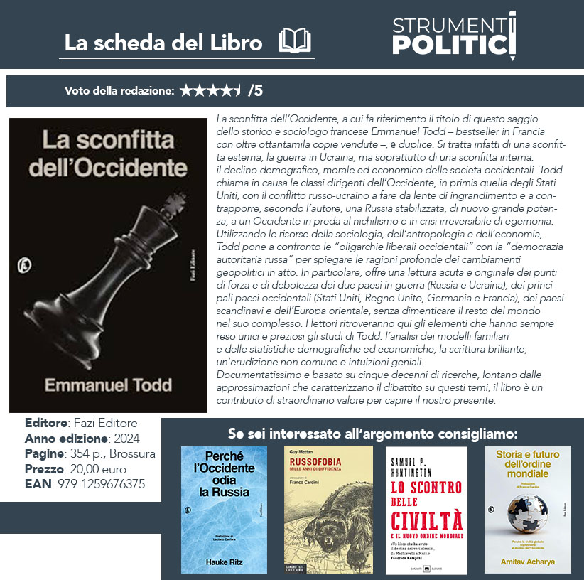 Infografica - La Scheda del Libro "La Sconfitta dell'Occidente" - Fazi Editore