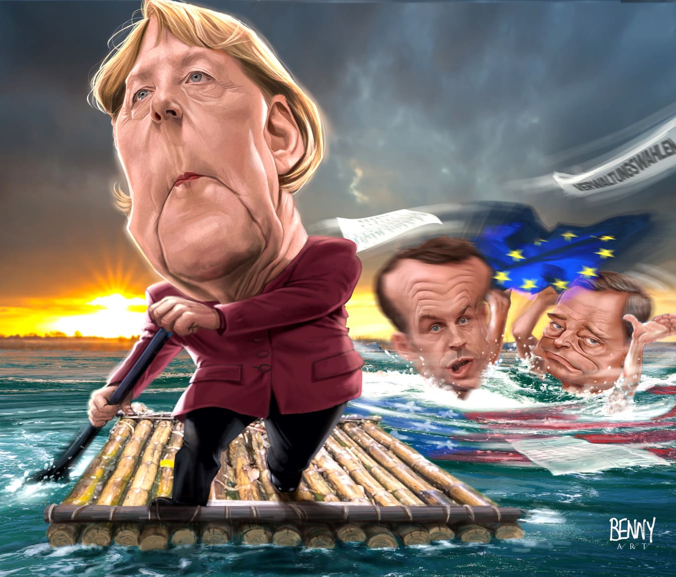 Merkel abbandona la barca UE