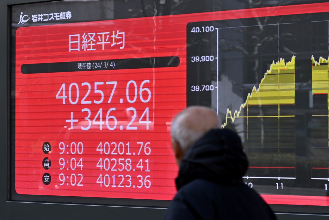 9 Marzo 2024 – L’indice azionario giapponese Nikkei Stock Average ha superato la soglia di 40 mila per la prima volta