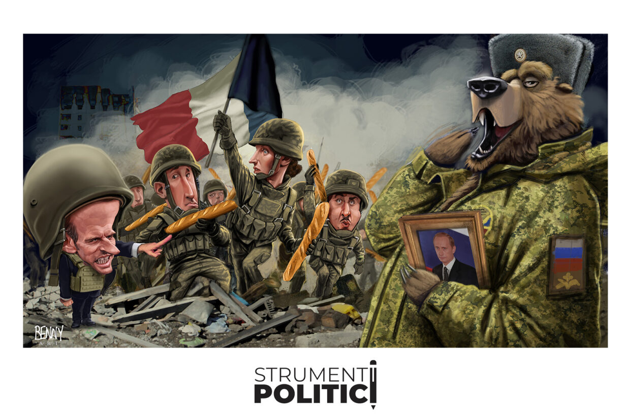 La Vignetta del Mese - Macron lancia la crociata francese ©Strumentipolitici.it