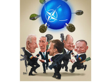 Vignetta Del Mese - Girotondo per la pace alla NATO ©StrumentiPolitici.it